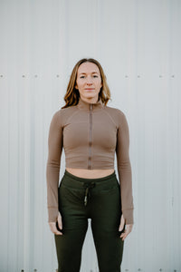 BAILEYS crop zip-up